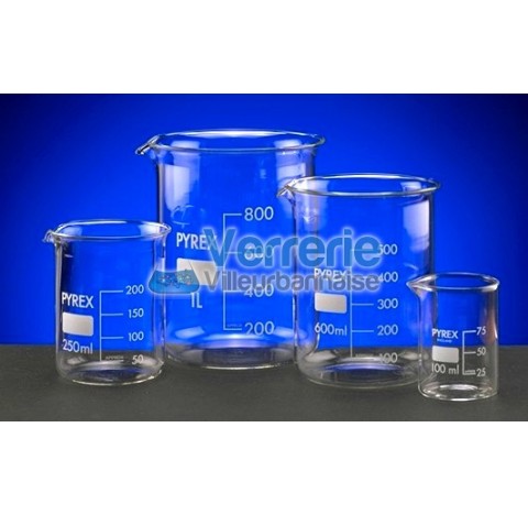 BECHER FORME HAUTE EN VERRE BOROSILICATE