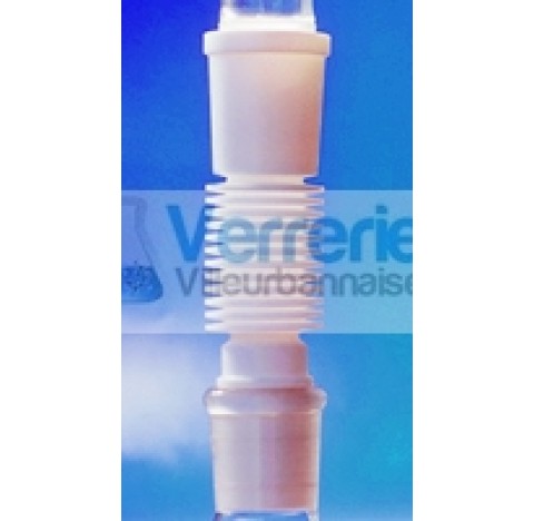 raccord soufflet 14/23 femelle et 14/23 male en PTFE