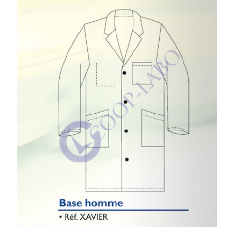 Blouse homme coton T2 boutons pressions