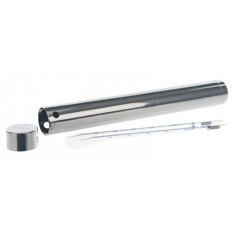 Boite a pipette ronde diam 80mm longueur totale 500mm longueur interne 492 mm avec couvercle