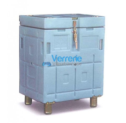 Boite isolante pour stokage et transport de marchandise sensible a la chaleur en polyethylene Type :