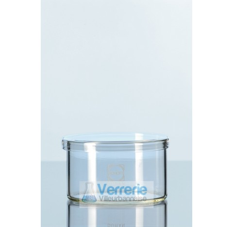 Boite avec couvercle, diametre du corps 150 mm hauteur sans couvercle 80 mm . Duran Schott