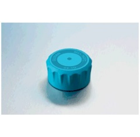 YOUTILITY Capuchon a vis, GL 45, en PP, ergonomique, cyan, pour flacons DURAN, pack de 10 capuchons,