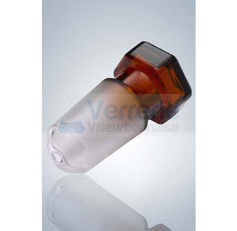 Bouchon en verre brun 7/16