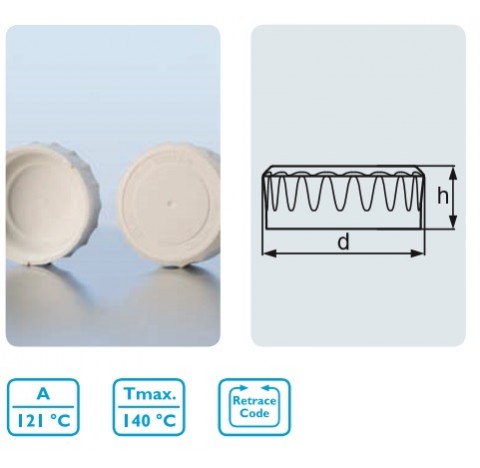 Bouchon GL56 en polypropylene pour flacon DURAN TILT autoclavable , temperature max 140 degre, vendu