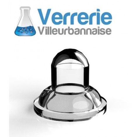 Bouchon 19/9 sphérique femelle en verre borosilicate