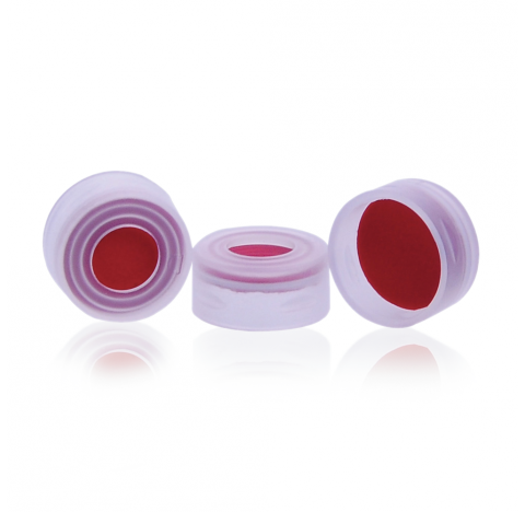 Bouchon a pression 11 mm avec septa PTFE/silicone/PTFE, bleu clair, EVA (Boite de 100)