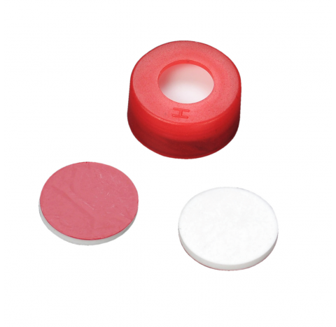 Bouchon a pression 11 mm avec septa PTFE/silicone, bleu clair, EVA (Boite de 100)