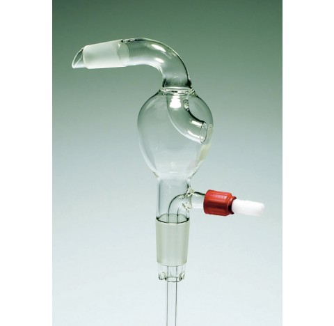 Ampoule de garde 2 x 29/32 male coudee 45 degre avec prise de vide