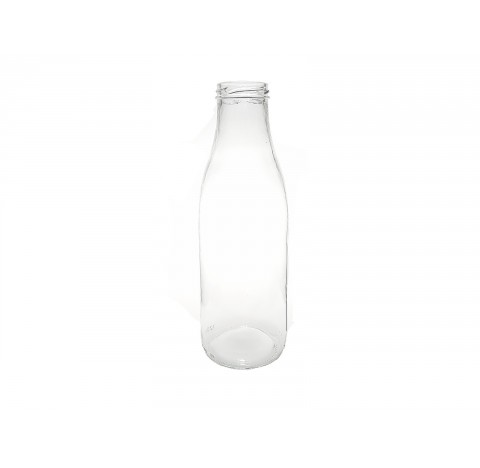 Bouteille 1000 ml en verre blanc bague TO 48, bouteille fraicheur 1 litre en verre blanc, Twist off