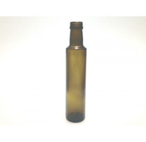 Bouteille d'huile 250 ml en verre antique bague PP31.5, modele Dorica