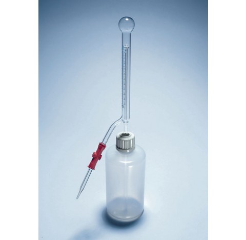 Burette a zero Sofnol automatique 10 ml avec valve a pression graduation 0,1 ml tolerance 0,1 ml cla