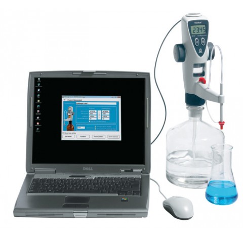 Burette Titrette 50 ml avec RS232.<br>Burette adaptable sur flacon Titrette, volume nominal : 50 ml,