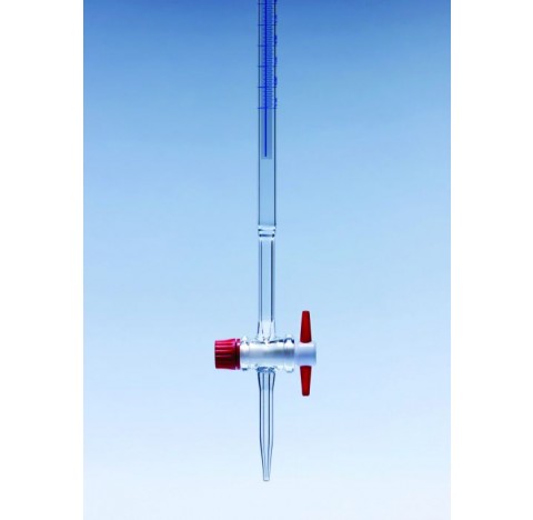 Burette robinet PTFE classe AS bande photophore 25ml echelon 0,05ml