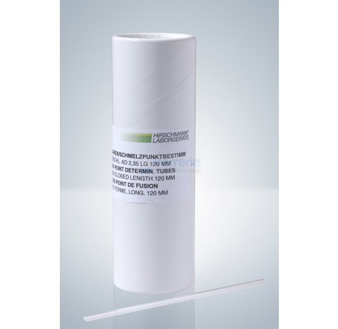 Tubes verre capillaire un bout ferme long. 100 mm diam. ext. 1,55mm diam. Int. 1,15mm pack de 1000 p