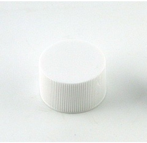 Capsule 24/410 striee en polypropylene blanc et joint Polyex