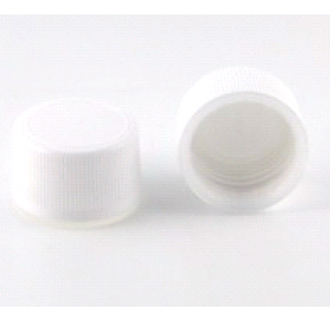 Capsule PP28 Vistop inviolable en polypropylene blanc, avec joint PTFE