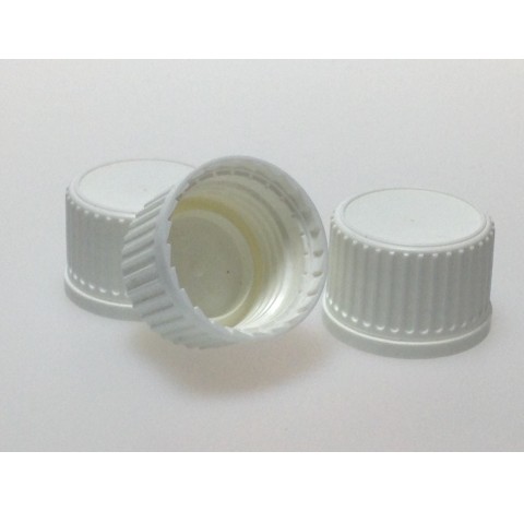Capsule inviolable 28 en polyethylene blanc bague PHIE28