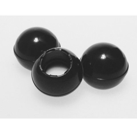 Capsule boule Europa 6 en polypropylene noir avec joint triseal
