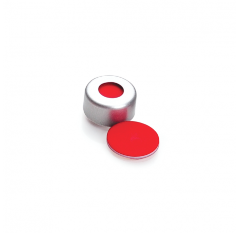 Scellage a sertir en aluminium 11 mm, argent, avec septa PTFE/silicone/PTFE (Boite de 100)