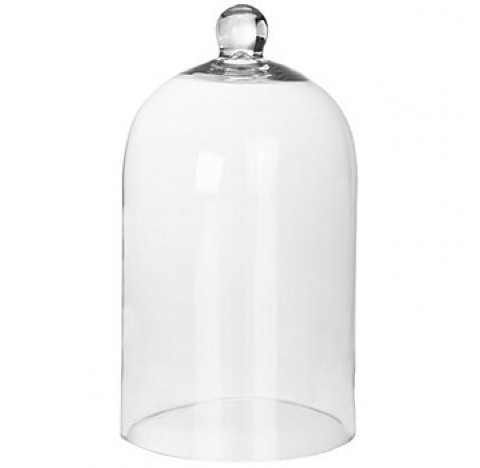 Cloche en verre  Diametre 170 mm externe hauteur 190 mm ep 5 avec bouton cloche de decoration en ver