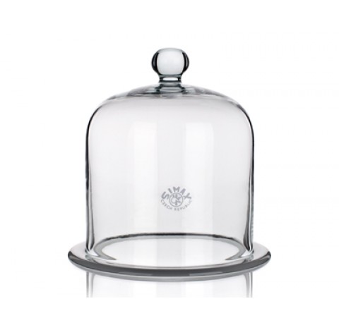 Cloche en verre borosilicate avec bouton, diamètre 180 mm hauteur 300mm.