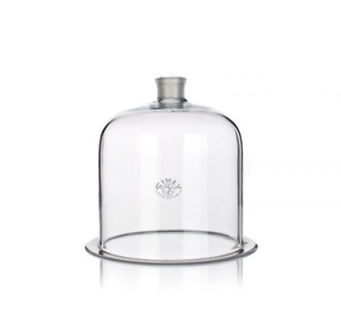 Cloche en verre borosilicate avec rodage 29/32 femelle, diamètre 150 mm hauteur 200mm.(robinet vendu