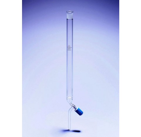 Colonne chromatographie+disque verre fritte+robinet Rotaflo+CN40/45 L500