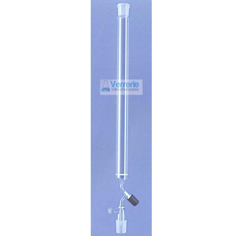 Colonne chromatographique 120 ml diam int 20 mm hauteur 400  mm avec fritte por2 rodages 14/23 robin