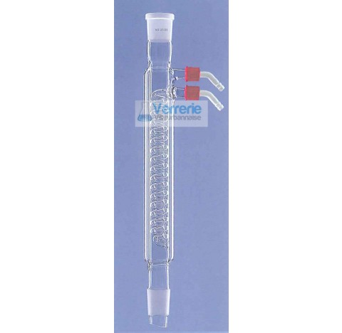 Refrigerant / condenseur a serpentin double effet longueur utile 160 mm rodages male et femelle 14/2
