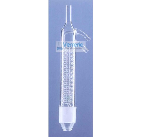 Refrigerant / condenseur a serpentin de Dimroth longueur utile 400 mm rodages male et femelle 45/40 