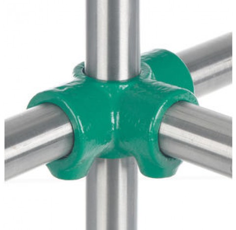 Connecteur de 4 tubes diam 26,9 mm en croix en acier trempe