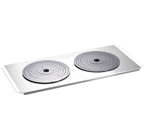 Couvercle pour bain marie PURA22 avec 2 ouvertures , diametre 190 mm avec anneaux