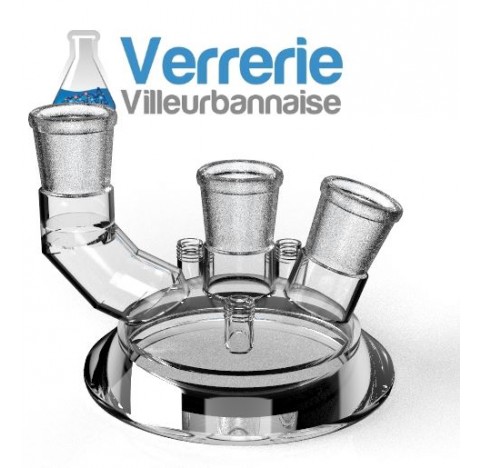 Couvercle DN100 Schott Duran Pression maximum 1 bars avec un rodage central 29/32 rodage incliné : 2