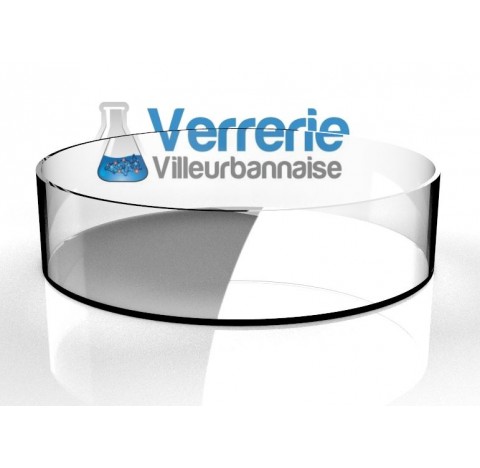 Cristallisoir 9 litres diametre 400 mm épaisseur 5 mm hauteur 100 mm , en verre borosilicate