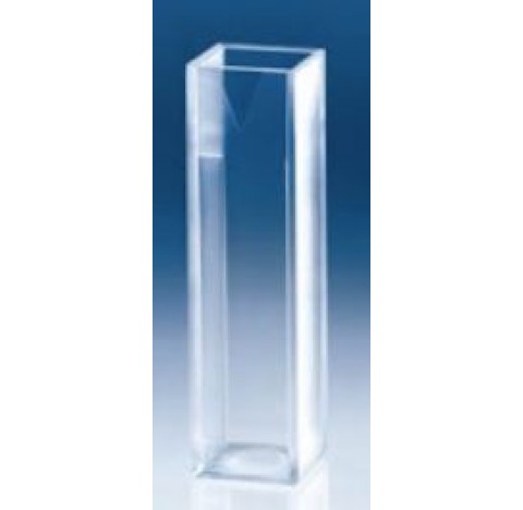 Cuvette macro 4 faces polies transparentes, longueur d'onde UV 10 mm, capacité 2.5 -4,5 ml en UV pol