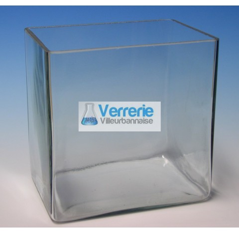 Cuves en verre a bord rode brut 6 Litres dimensions LongXLargXHaut : 20x15x20 cm bac , aquarium moul