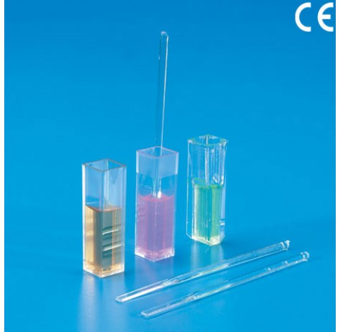 Cuvette PMMA UV grade FH 4.5ml 4 faces optiques  capacite 4,5ml longueur optique 10mm (pack de100) p