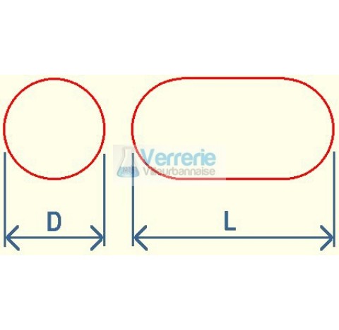 barreaux aimantes diametre 7mm longueur 40mm en PTFE forme cylindrique