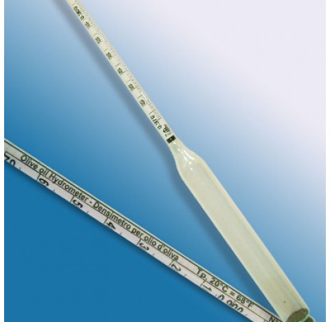 Densimetre pour huile vegetale en verre amplitude 0,870-0,970 / 0-50 g/ml - Be  division 0,001/0,5  