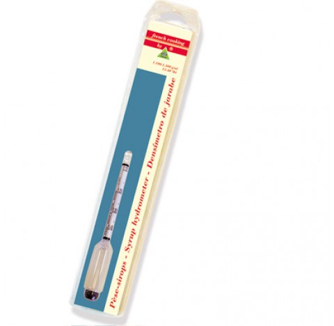 Densimetre en verre amplitude 1,100-1,400 g/ml / 15-40 Be  division 0,010/2  longueur totale 125 mm 