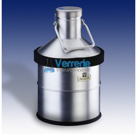 Vase DEWAR spherique forme ballon Type AL 23 capacite max. : 5 Litres Diam ext.: 260 mm Ht totale : 