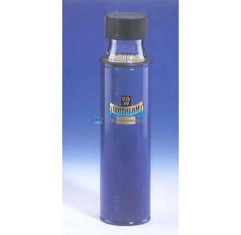 Vase DEWAR avec pas de vis normalise GL32 Type: GEW 00 I Capacite max. 100 ml Ht totale : 190 mm Dia