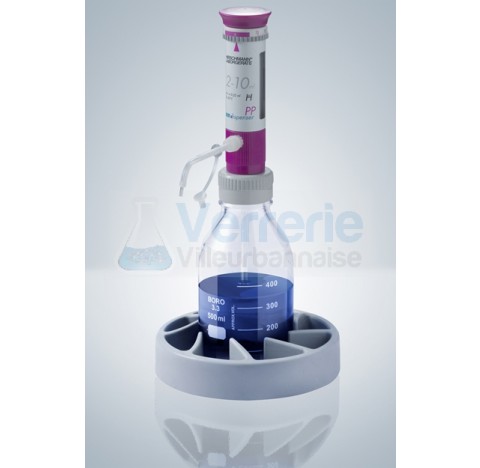 Distributeur EM - Dispenser PP 2 - 10 ml piston en verre pour liquides simples et organiques n'affec