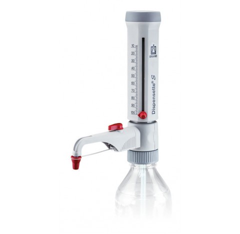 Dispensette S 10-100 ml avec soupape.<br>Distributeur adaptable sur flacon Dispensette S, analogique