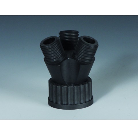 Bouchon distributeur PTFE EX GL 45, 3 xPas de vis GL 25, max. Diam de la tige 14,0 mm Temp. Max. de 