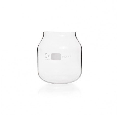 Pièce brute de réacteur 4 litres en verre borosilicate, extrémité coupante.