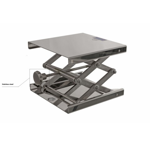 Elevateur autoclavable tout inox dimensions : 240x240 mm hauteur min/max : 60/275 mm poids maxi dyn.