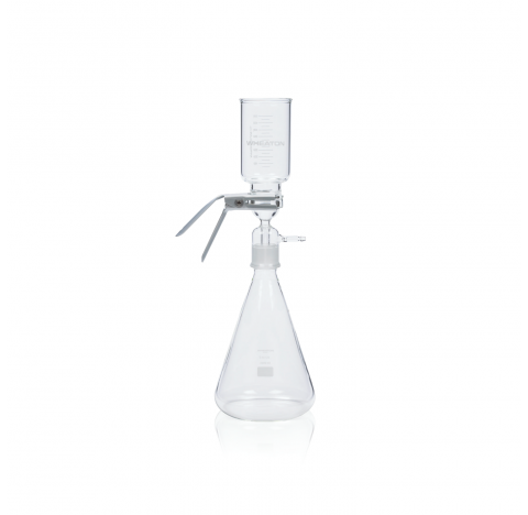 Ensemble de filtration sous vide 47 mm avec support en verre fritte et fiole de 2 L et entonnoir de 