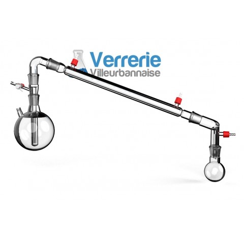 Ensemble distillation entrain vapeur 250 ml constitue de : un ballon 250 ml rode 29/32 , une allonge